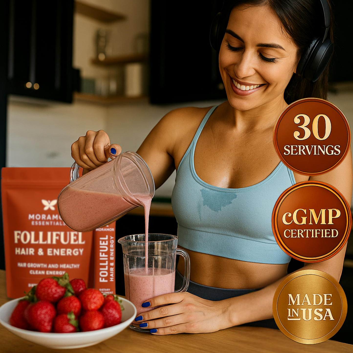 Follifuel | A Delicious Daily Ritual for Stronger Hair & Brighter Mornings
I Strawberry Lemonade